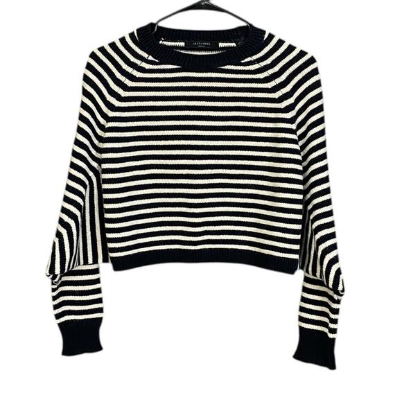 AllSaints Marcel Cropped Stripe Sweater in Women's Small - Picture 2 of 7
